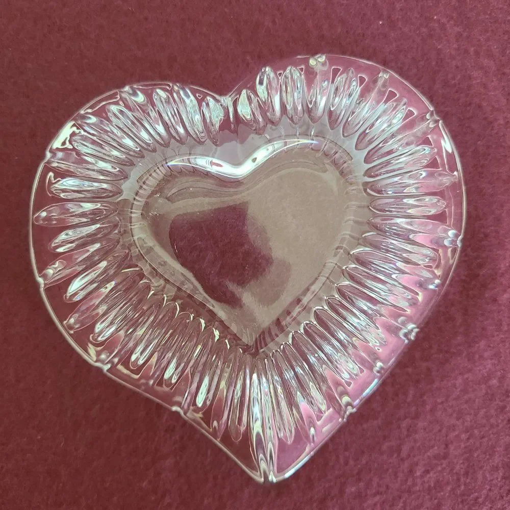 Mikasa Icicles Heart Dish Glass Lead Crystal Item SN047/512 Germany IOB
